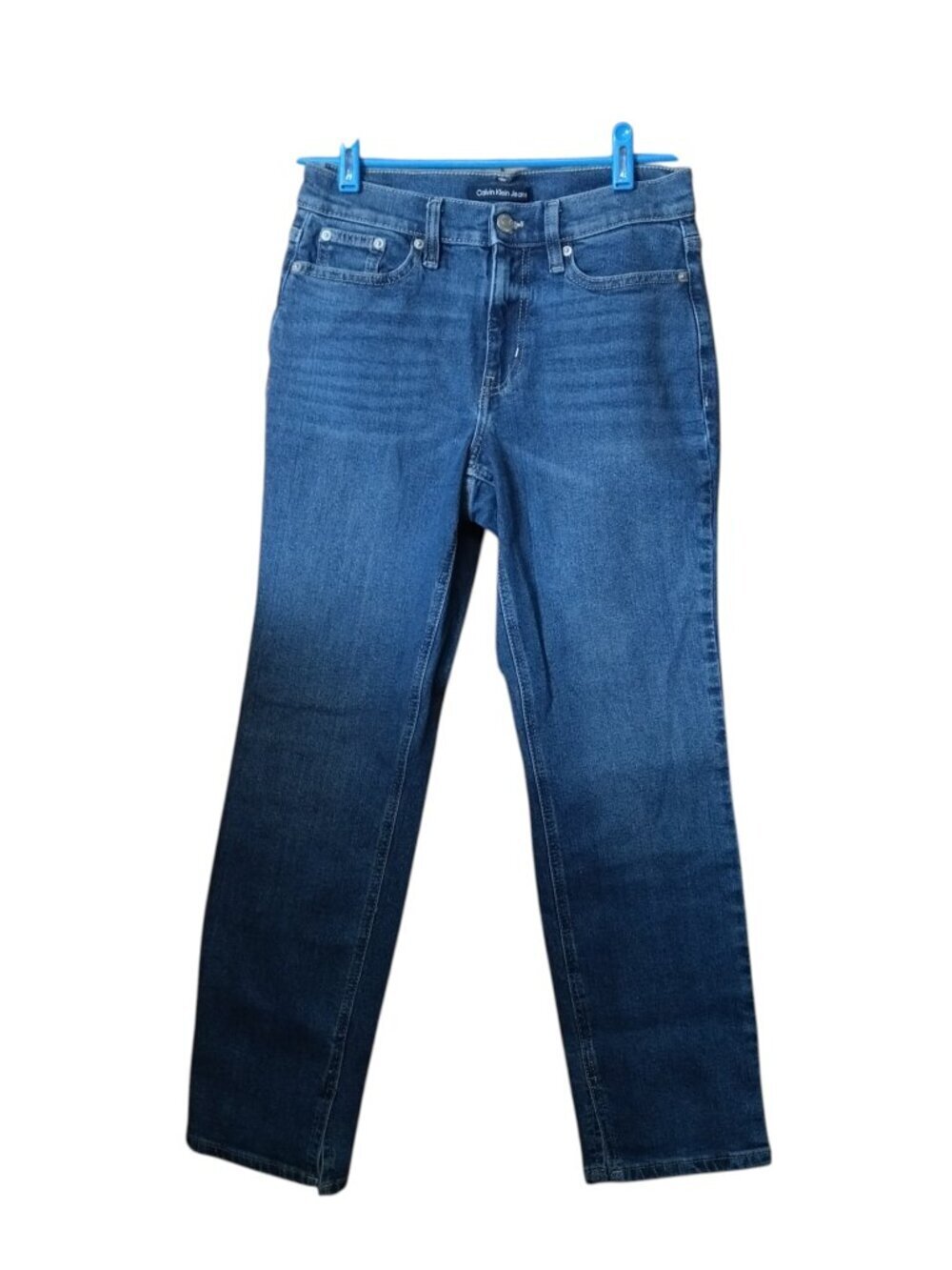 Calvin Klein Jeans High Rise Slim Size 26 Blue Denim Jeans Casual Whiskered